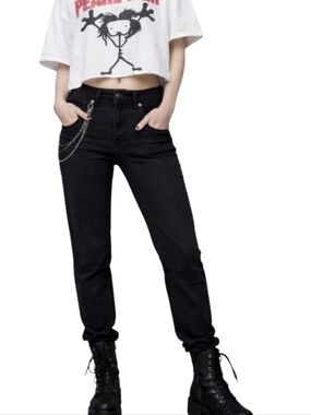 Calvin Klein Black Mid Rise Skinny Jeans size 12